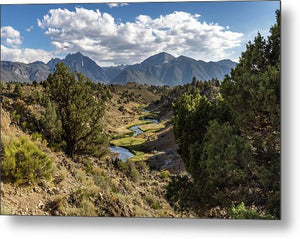 Hot Creek on a Cloudy Day - Metal Print