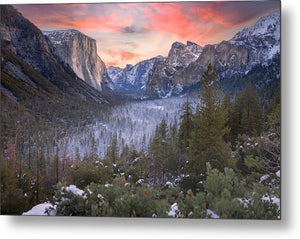 Tunnel View at Yosemite - Metal Print